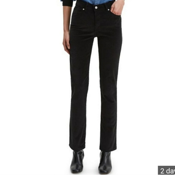 Levis Corduroy Black Classic Mid Rise Skinny Corduroy Jeans Pants size 30 and 31 - Picture 4 of 11